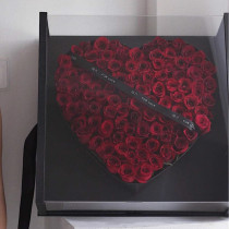 Valentines Day fresh bouquet 99 red roses Carnation Sunflower City Courier gift box to girlfriend Hangzhou Shanghai