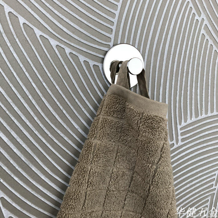 Punch-free 304 stainless steel hanging hook drop-proof design 3M non-trace adhesive hook hook bathroom towel hook