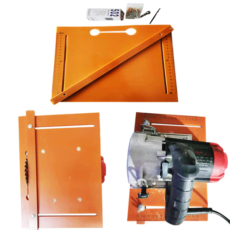 Multi-function cutting machine bottom plate cutting plate screw chalk corner aluminum alloy leaning mountain