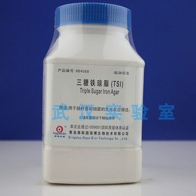 HB4088-62 三糖铁琼脂培养基（TSI）(2015药典) 250g 海博培养基