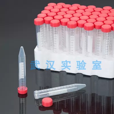 甄选 15ml离心管 无菌无热原带泡沫架 尖锥底螺口带刻度 50支/架