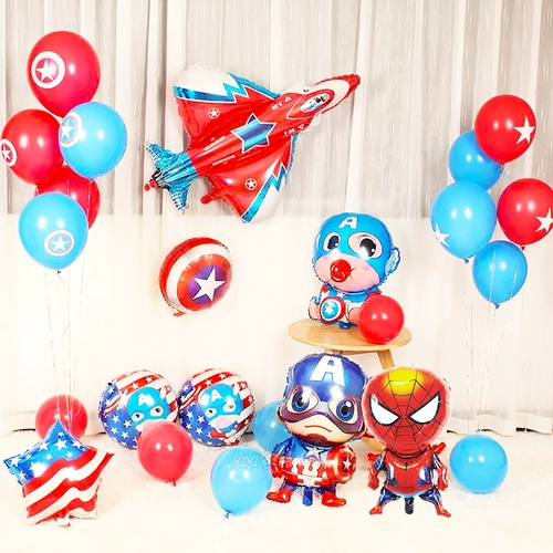 Детский мультяшный воздушный шар, космонавт, Человек-паук