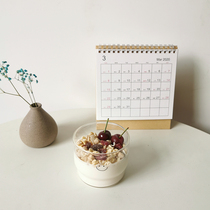 Korea ins smiling face cute minimalist light and thin heat resistant glass with handlebar water cup breakfast milk cereal cup