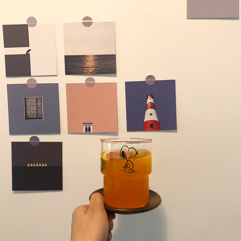 Han Feng ins cute cartoon little fresh puppy tomato juice cup milk cup glass heat and high temperature resistant