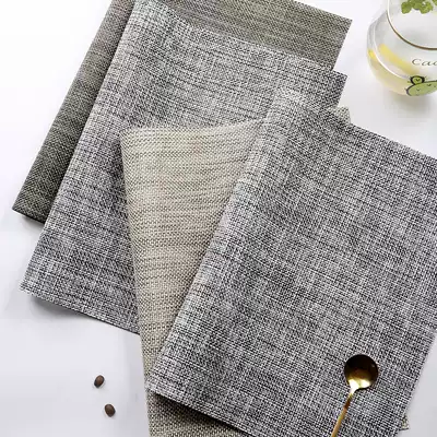 Imitation linen placemat Western food mat PVC woven placemat cloth Western food mat Steak plate mat Insulation mat Bowl mat