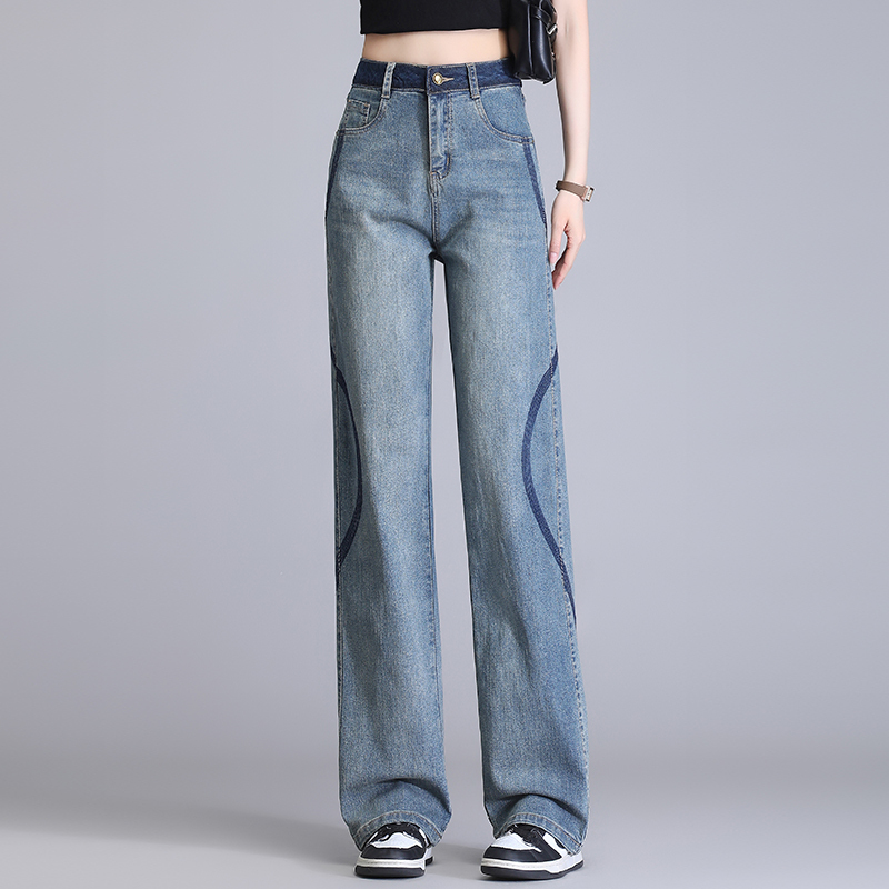 Authentic Shengyuzhu 2026 Spring, Autumn, and Winter Slim Fit Wide-Leg Jeans for Women, High-Waisted, Slimming, New Straight-Leg Women's Pants