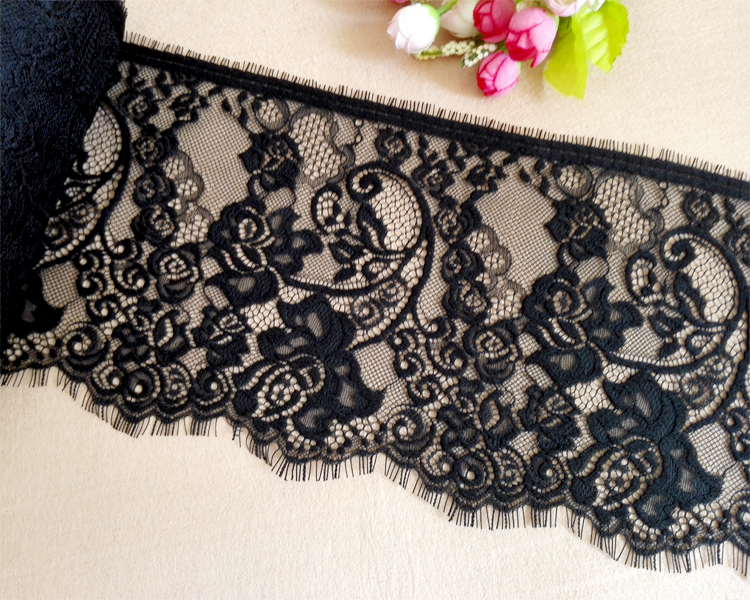 3.1m Pieces of Various Eyelash Lace Trim Accessories, 8cm Wide, DIY Accessories for Clothing and Skirt Hem Decoration