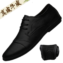 2022 Summer men business leisure shoes mens real leather blast high - end mens shoes are dressed wedding shoes driving tide shoes