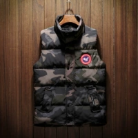 Vest nam mùa thu đông dày cotton mặc vest ngụy trang áo khoác trẻ phiên bản Hàn Quốc của xu hướng vest vest đẹp trai - Áo vest cotton ao ba lo nam