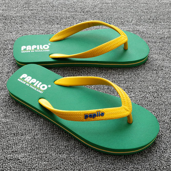 Papilo Natural Rubber Soft-Soled Flip-Flops Imported from Thailand, Men's Outer Wear Beach Sandals, Wear-Resistant, Non-Slip and Waterproof