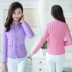 Người mẹ trung niên và người già mặc một chiếc áo khoác cotton nhỏ vào mùa thu và mùa đông để tăng thêm chiếc áo khoác cotton ngắn cho nữ. áo khoác phụ nữ lớn tuổi Quần áo của mẹ