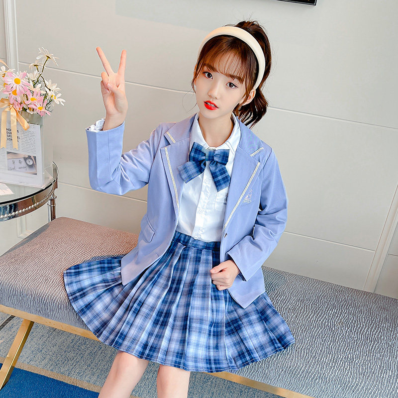 jk uniform skirt elementary school children's genuine fall girl ik group dresses uk kardink full set children's autumn money gk suit