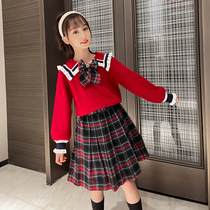 jk uniform skirt Primary School students genuine autumn girl ik group skirt kingk dingk skirt children autumn and winter gk suit