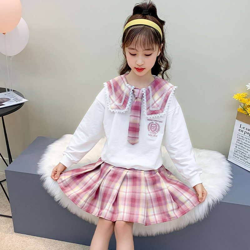 jk uniform skirt elementary school children's genuine fall girl ik group dresses uk kardink full set children's autumn money gk suit