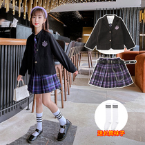 jk uniform Primary School students genuine spring and autumn girls ik group skirt pick up Ding k skirt summer children gk seaport 9