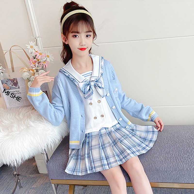 jk uniform skirt elementary school children's genuine fall girl ik group dresses uk kardink full set children's autumn money gk suit