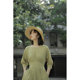 Dai Cha Xie French retro Platycodon dress is sweet, salty and mature chic yellow temperament skirt