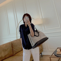 Mars Jiamin imported Oxford cloth leather hand bag shoulder bag for men and women