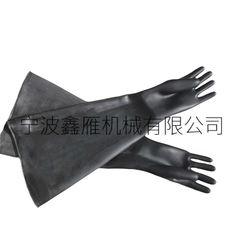 Box sand blasting machine wear - resistant rubber thickness gloves with palm - granule gloves can be sold on the left and right hand