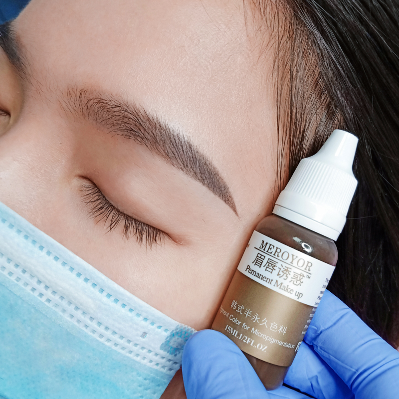 Eyebrow lip temptation semi-permanent pattern embroidery color material eyebrow color milk embroidery eyebrow lip beauty pupil line pure plant easy to color