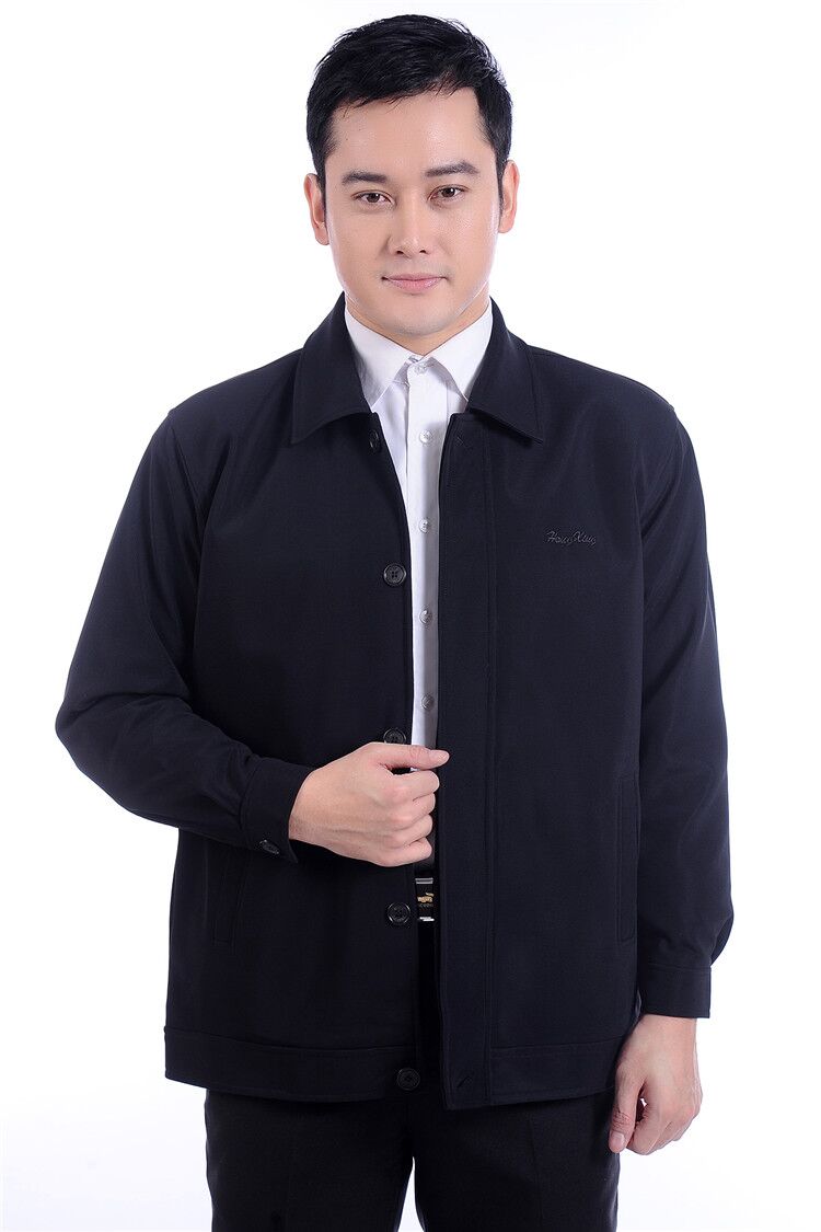 Áo khoác nam trung niên và cao tuổi Áo sơ mi nam cho mùa xuân và mùa hè Quần áo nam trung niên Áo khoác ngoài giản dị áo bomber