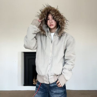 Verborgen Silver Fox Detachable Deconstructed Mountain Eagle Hooded Vintage Washed Military Canvas Jacket Unisex Coat