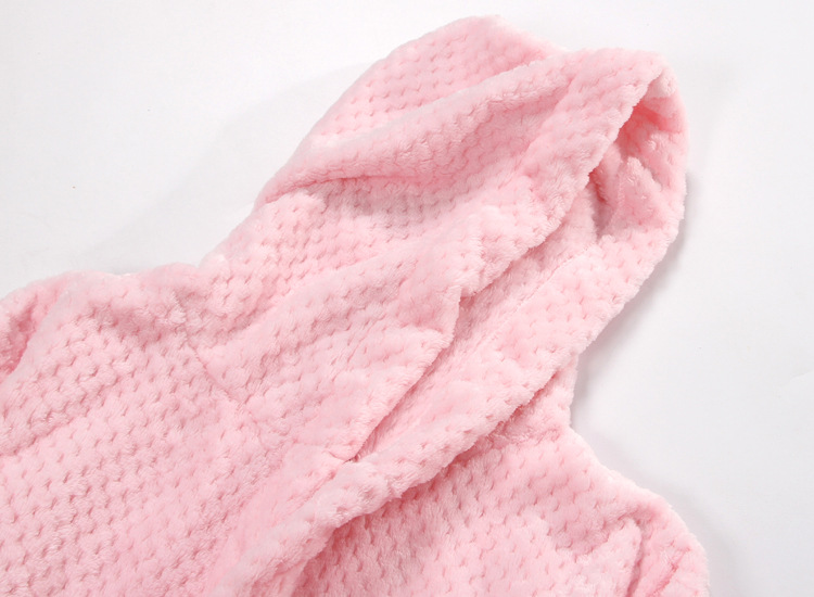 Áo choàng mùa thu và mùa đông nữ flannel trùm đầu áo choàng san hô nhung người yêu nhà áo choàng nam cardigan áo ngủ dày phần dài - Night Robe áo choàng lụa dài tay cho nam