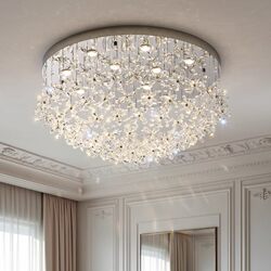 French-Style Ceiling Lamp, High-End Living Room Lamp, Hall Main Lamp, Crystal Dining Chandelier, Designer Duplex Villa Staircase Lamp