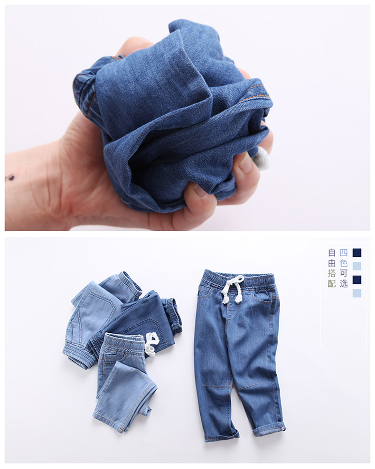 Trẻ em của Mặc Jeans Trẻ Em Jeans Bé Muỗi Quần Bé Trai Mùa Hè Quần Mỏng Trai Trai Quần