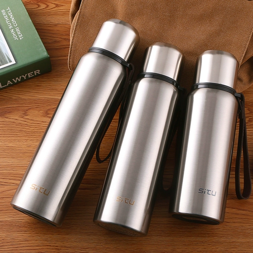 Вместительный и большой стакан, портативная чайная чашка подходит для мужчин и женщин из нержавеющей стали, нержавеющая сталь AISI 304, 1000 мл