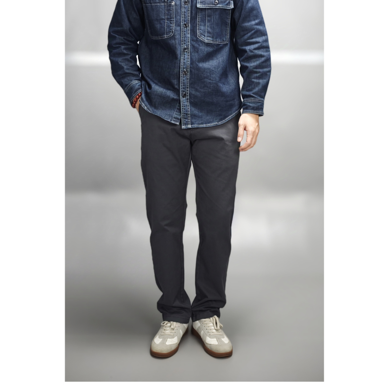 Joyka Autumn and Winter [Loose Straight Fit] Simple European Fashion Urban Pure Cotton Men's Versatile Work Clothing Solid Color Casual Pants