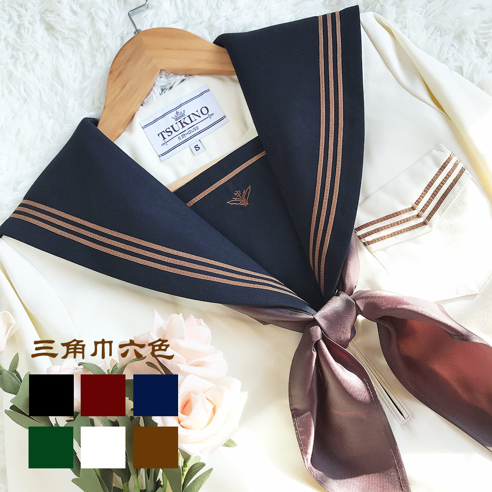 (Small item)JK uniform accessories triangle towel Sailor suit hand tie scarf six colors into