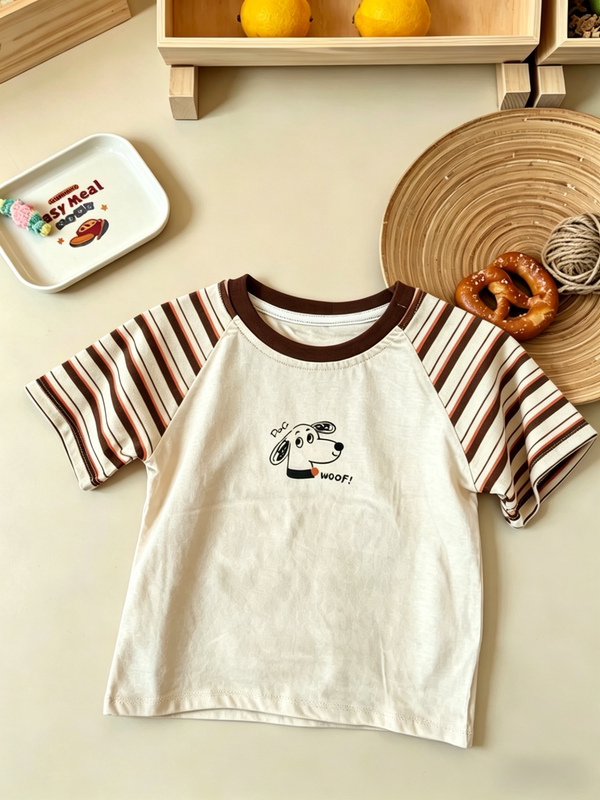 Boys' Short-Sleeved Pure Cotton T-Shirt｜High-Elastic Ribbed Collar + Edge-Binding That Won'T Chafe the Neck｜Digital Printing