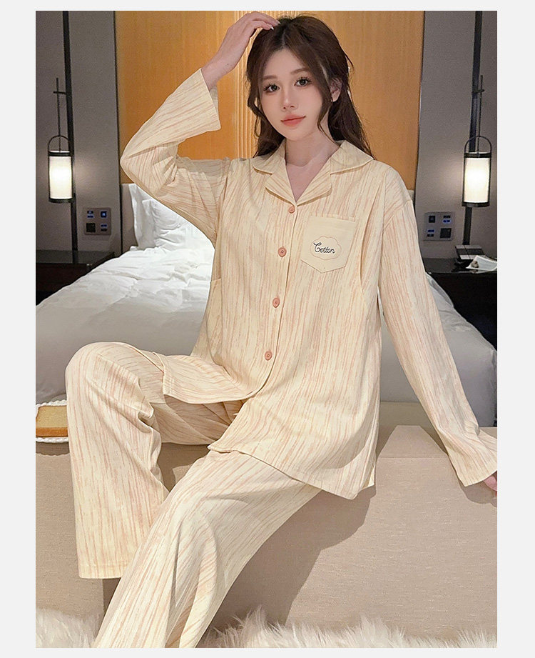 纯棉月子服秋冬产后哺乳睡衣女孕妇喂奶专用春秋产妇家居服可外穿 — 26