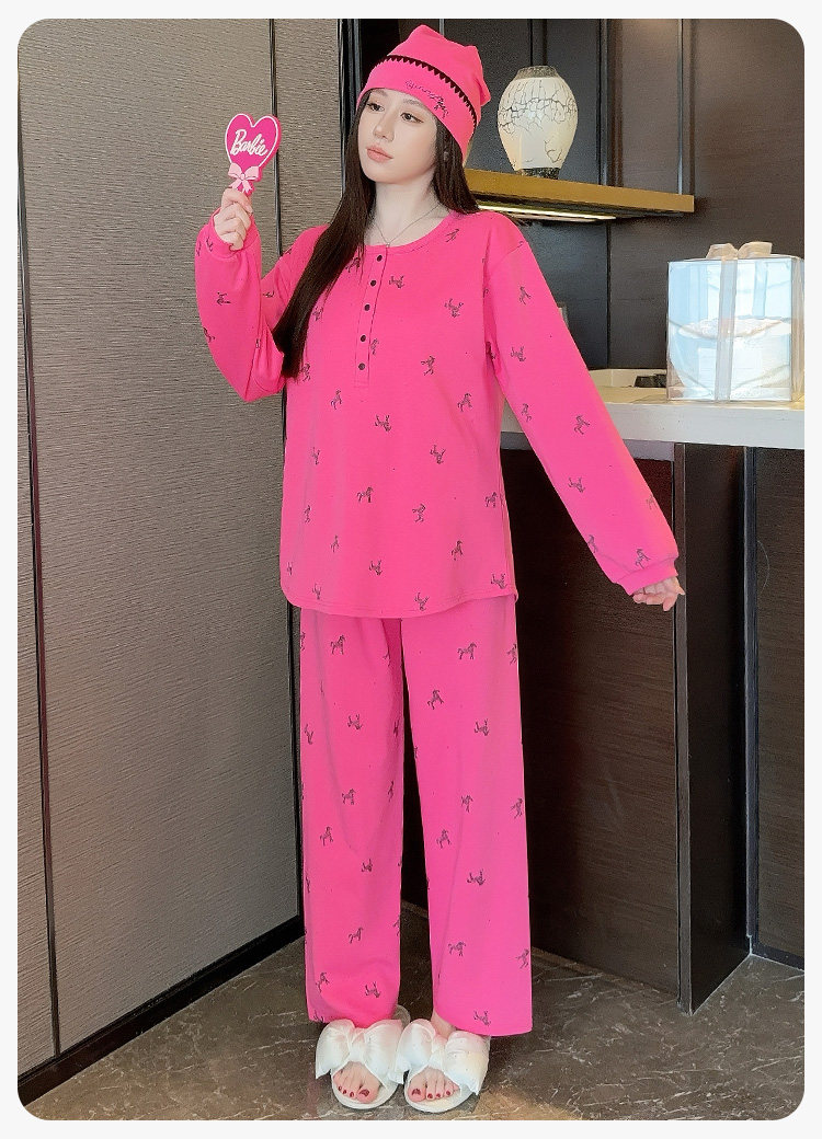 带帽子产妇纯棉吸汗月子服春秋产后哺乳类秋冬孕妇睡衣套装可外穿 — 18