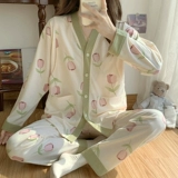 Хлопковая летняя тонкая послеродовая демисезонная пижама для молодой матери для кормящих грудью, осенняя, большой размер, 10 мес.