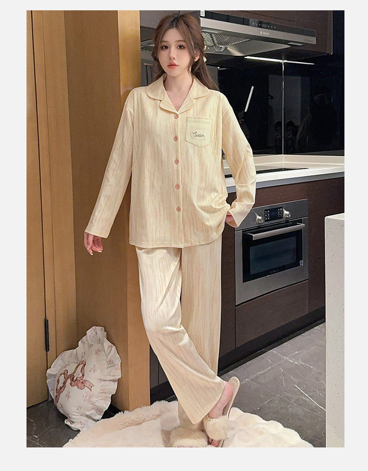 纯棉月子服秋冬产后哺乳睡衣女孕妇喂奶专用春秋产妇家居服可外穿 — 28