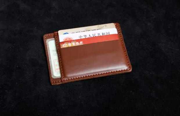 Lớp đầu tiên của ví da đơn giản, ví đựng ví da ngựa điên ví mini ví đựng thẻ kinh doanh thẻ lái xe