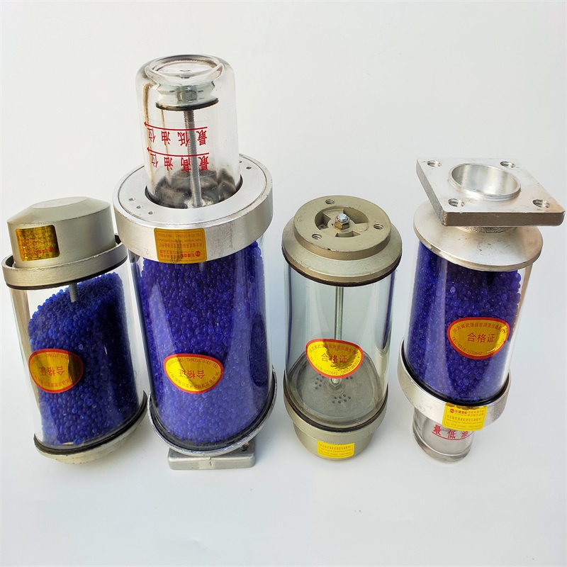 Power transformer accessories Suction hygroscopic device Square flange Explosion-proof moisture absorption dust removal Blue particles silicone tank