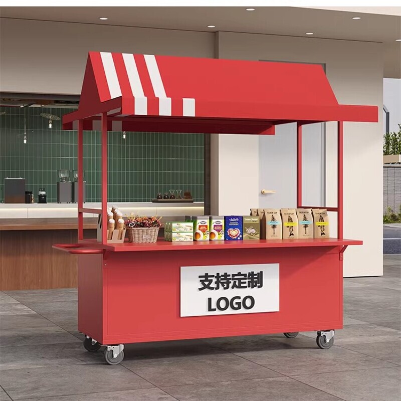 Multi-Functional Night Market Food Truck, Mobile Food Cart, Popular Promotional Market Float, Push Cart for Selling Snacks