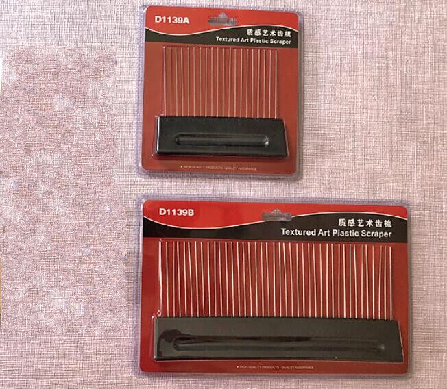 Creatine Lacquer Art Tooth Comb Linen Fabric Tool Tooth Comb Silicon Algae Mud Construction Stainless Steel Texture Art Tooth Comb Suit