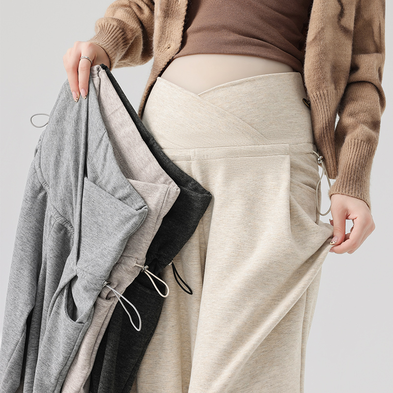 Extra Large Size Maternity Pants, Spring and Autumn Style, 2026 New Autumn and Winter Wide-Leg Pants That Don'T Tighten Around the Belly, Long Pants 150kg Extra Large Size Maternity Pants, Spring and Autumn Style, 2026 New Autumn and Winter Wide-Leg Pants That Don'T Tighten Around the Belly, Long Pants 150kg