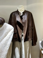 Тринадцать линий ранней осенней женской новой Marad Puroda All -In -One Bucket Jacket Jacket Lose Lamb