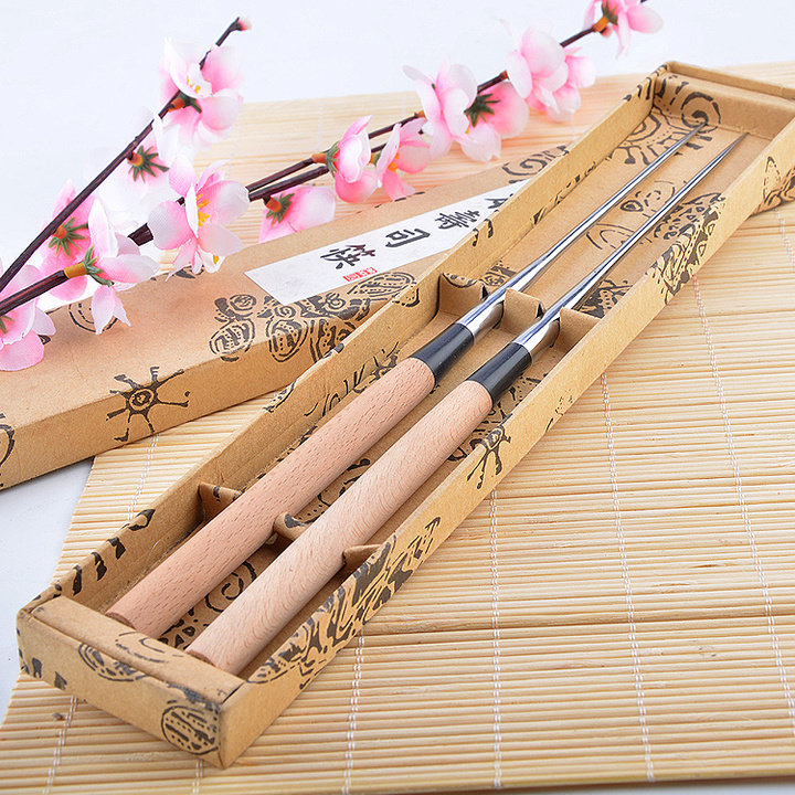 Stainless steel chopsticks Japanese cuisine tip chopsticks sushi chopsticks salmon punch fish chopsticks hotel high-end alloy