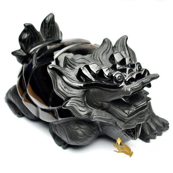 Black Yaoshi Dragon Turtle Swing Piece Home Adornment Office Shop Opened Crystal Ornament Furnishing Gift-Taobao