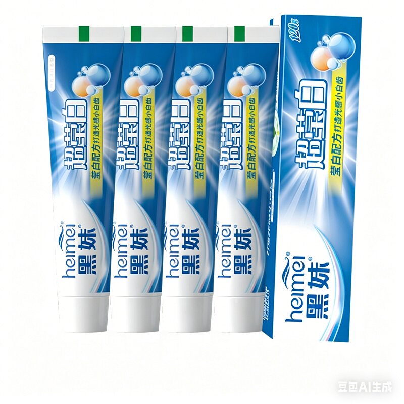 黑妹小苏打牙膏清新口气柠檬薄荷味酵素男女家庭实惠囤货装200g