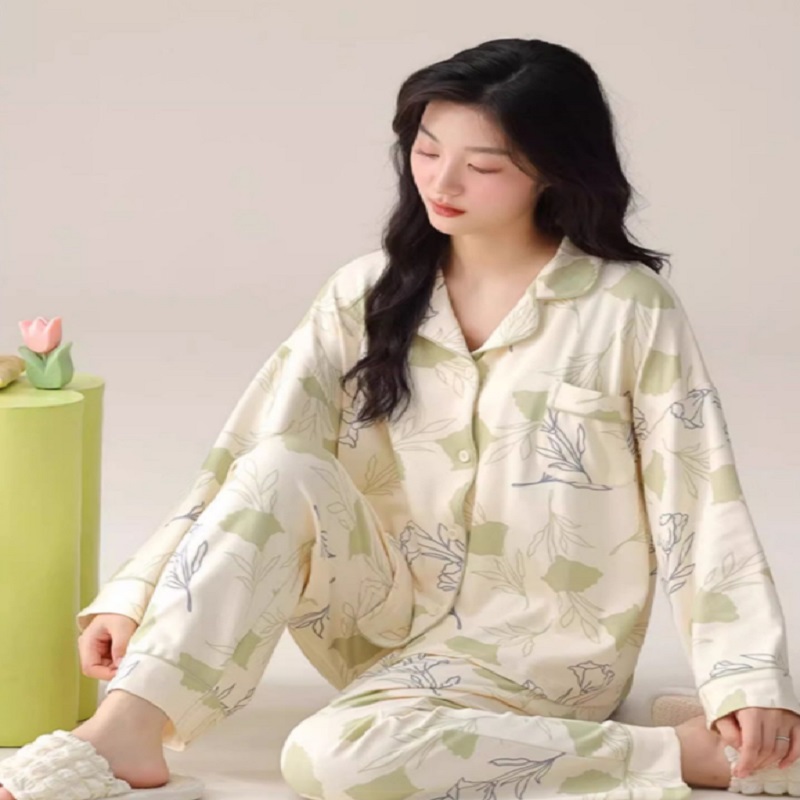 长袖纯棉睡衣女款春秋