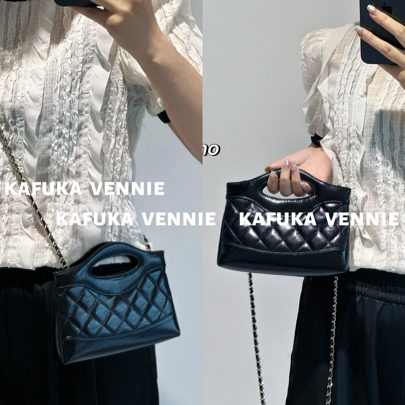 Vennie 7/11-31B Diamond Pattern Oil Wax Sheepskin Bag Women's Chain Crossbody Bag Mini Small Bag Nano Women's Bag Vennie 7/11-31B Diamond Pattern Oil Wax Sheepskin Bag Women's Chain Crossbody Bag Mini Small Bag Nano Women's Bag