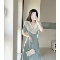 French niche design birthday party engagement dress high-end light luxury exquisite temperament goddess dress