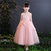 Cô gái công chúa váy fluffy trẻ em váy cưới hoa cô gái mô hình sàn catwalk váy trang phục piano